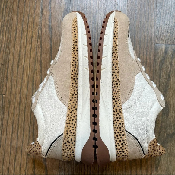 Madewell Kickoff Trainer Sneaker in Leather and Spot Dot Calf Hair Women’s 6 - Picture 6 of 11